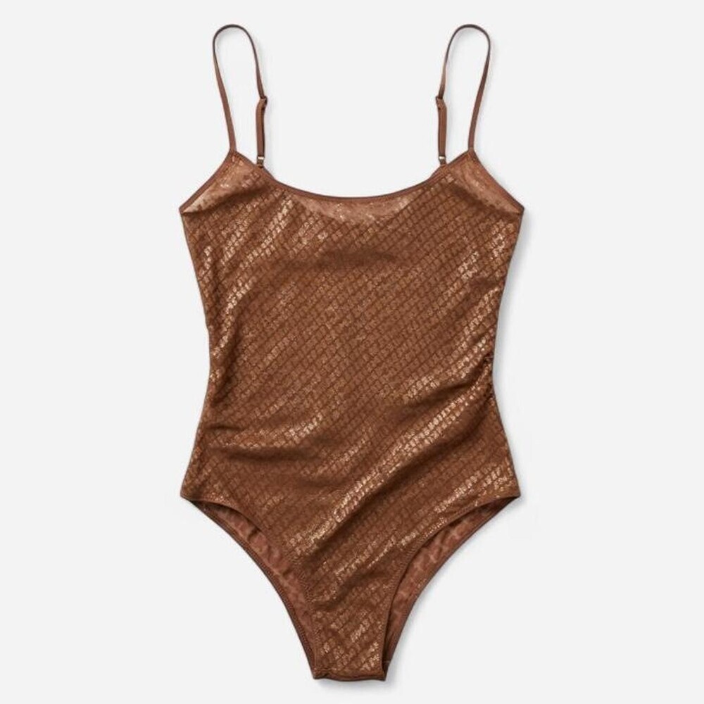 SKIMS Mesh Bodysuit Y2K Caffeine Brown